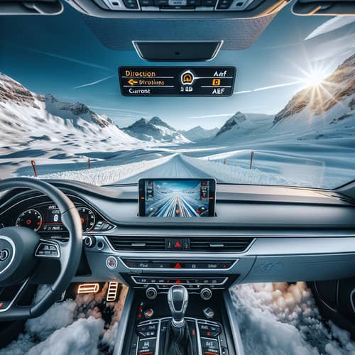 Winter Adventure with Audi S3 8L | Snow-Capped Mountains Scene