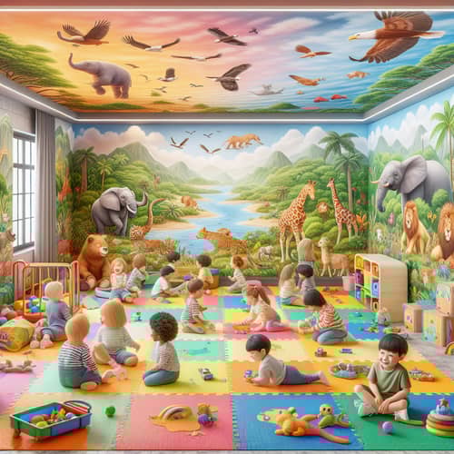 Children's Playroom: Safe & Joyful Environment with Jungle Murals
