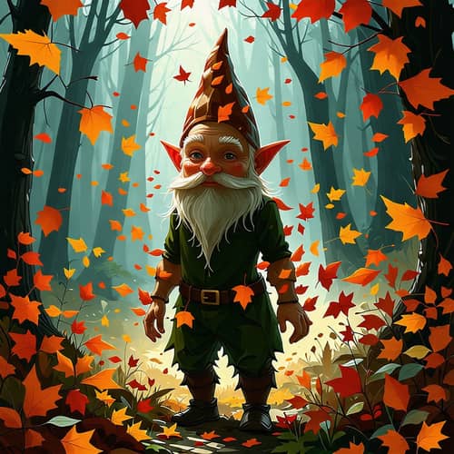 Magical Forest Gnome Art | Enchanting Fantasy Scene