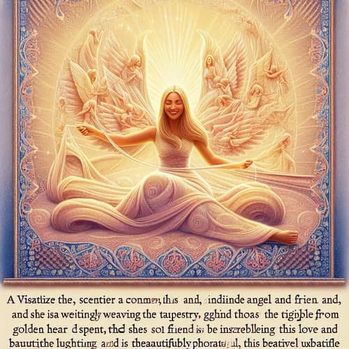 Golden Hearted Angel Weaving Life's Tapestry | Middle-Eastern Theme