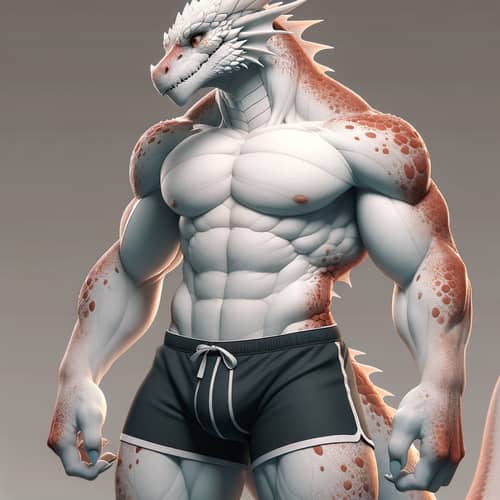 Dragon Demi-Human Male Character in 4K Resolution
