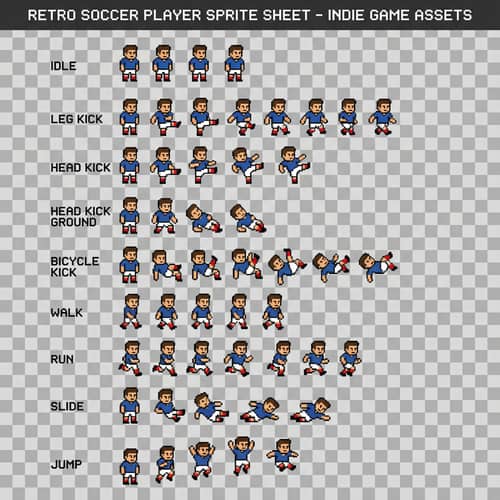 2D Soccer Game Sprite Sheet Collection 2D Soccer Game Sprite Sheet Collection
