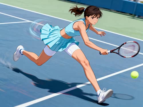 Anime Portrait of a Female Tennis Player Anime Portrait of a Female Tennis Player