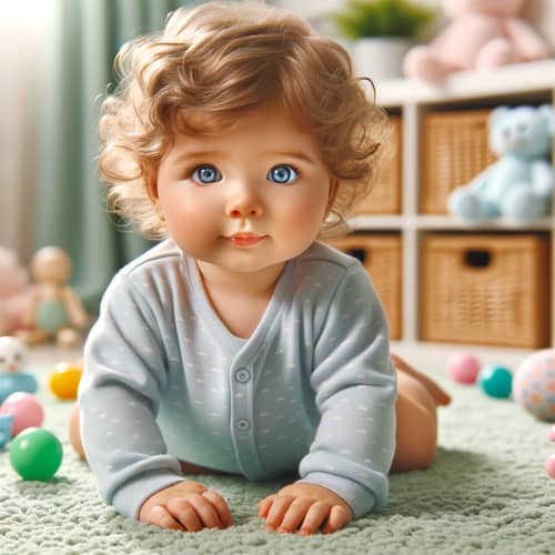 Charming Baby in Blue Onesie | Cute Baby Toys