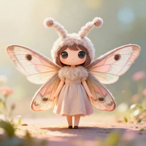 Cute Furry Moth Girl - Adorable Art and Merchandise