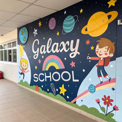Attractive Wall Painting Ideas for Galaxy International School Attractive Wall Painting Ideas for Galaxy International School