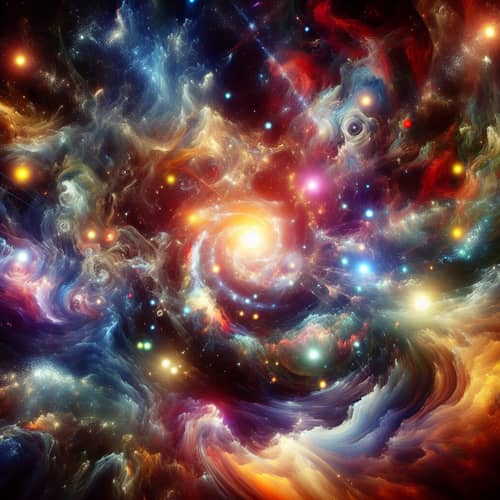 Galactic Exploration: Abstract Cosmic Spectacle