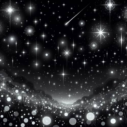 Tranquil Night Sky filled with Sparkling Stars