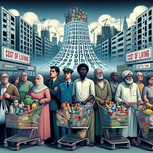 Impact of Inflation on Diverse Society | Price Surge Illustration