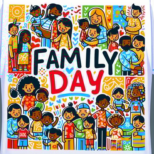 Cheerful Family Day Shirt for All Cultures