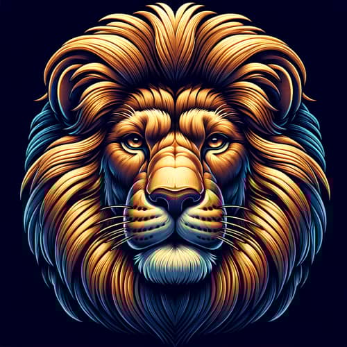 3D Lion Face T-Shirt Design | Majestic Mane & Piercing Eyes