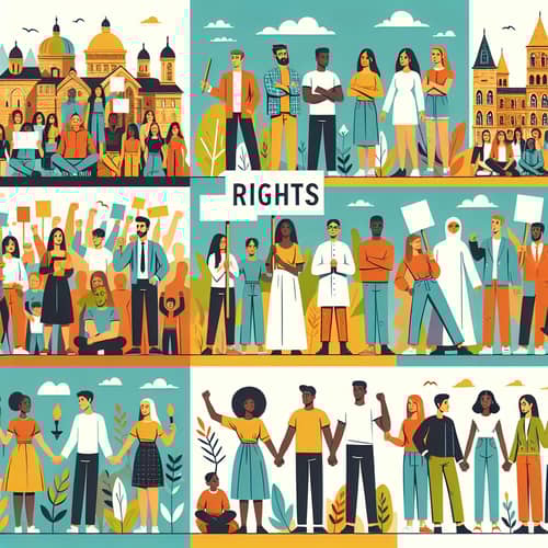 Diverse Citizens Advocating for Equal Rights and Unity