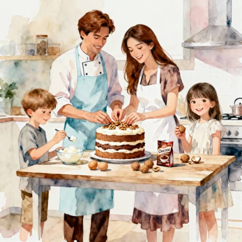 Cozy Family Kitchen Moments: A Warm Scene Cozy Family Kitchen Moments: A Warm Scene