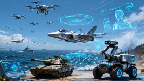 Futuristic Warfare: Drones, AI, and Military Assets