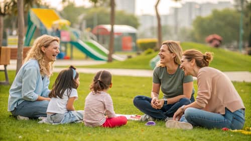 Expat Mothers Supporting Each Other with Kids
