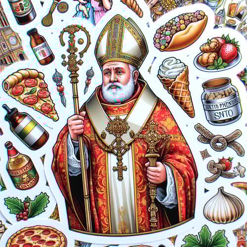 Feast of San Gennaro Sticker | Cultural Celebration Illustration