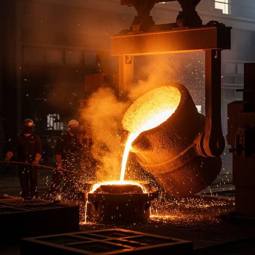 Iron Pouring Fire - Spectacular Metal Casting