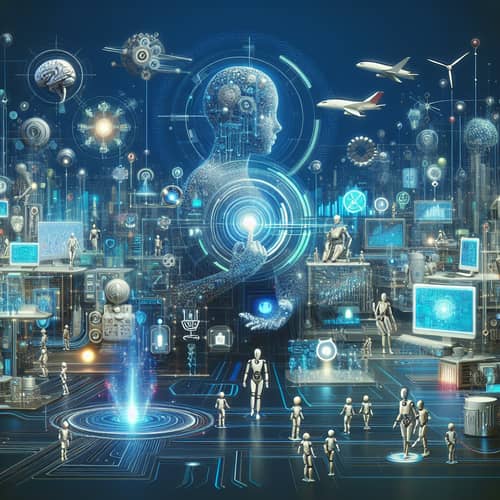 AI Technology Transforming SUBJECT | Futuristic STYLE Landscape