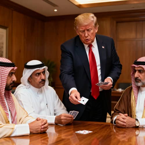 Trump Deals Cards to Middle Eastern Leaders Trump Deals Cards to Middle Eastern Leaders