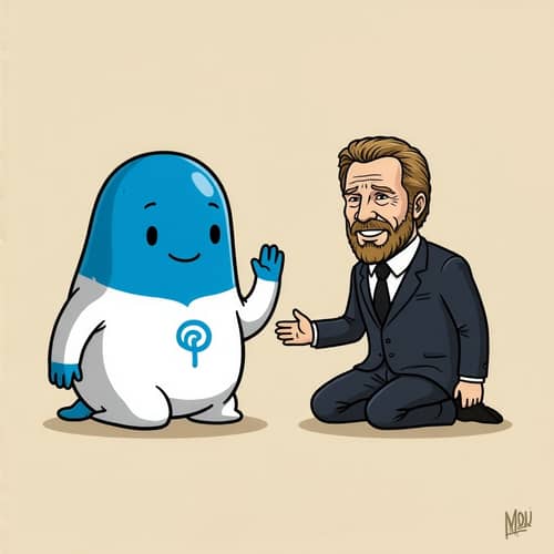 Humorous Cartoon Interaction: Chuck Norris & Friend