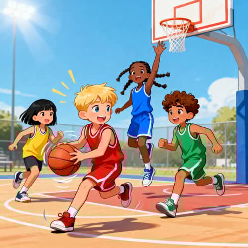 Diverse Kids Basketball Fun: Game On! Diverse Kids Basketball Fun: Game On!