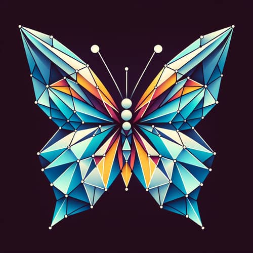 Geometric Butterfly Art - 幾何学 蝶