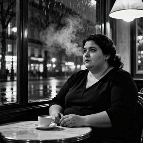 Cinematic Portrait of a Wise Woman in Paris Cinematic Portrait of a Wise Woman in Paris