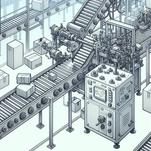 Factory Conveyor Belt: Industrial Material Transfer System