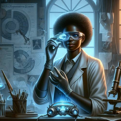 X-Ray Vision Eyeglass Invention: Futuristic Scientist's Creation