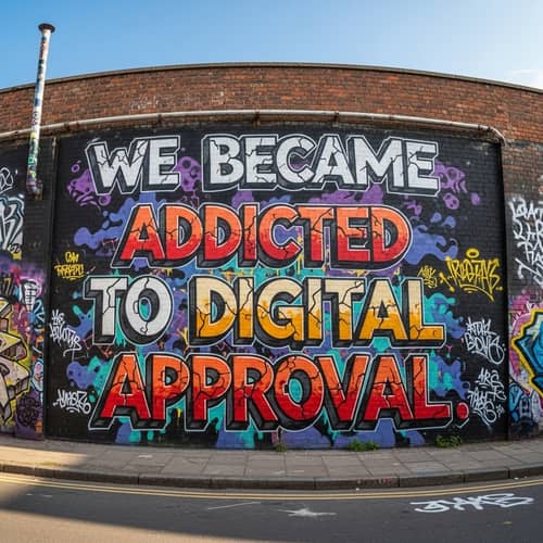 Digital Approval Addiction Graffiti Art