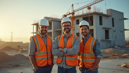 Expert Construction Team at Modern Building Site