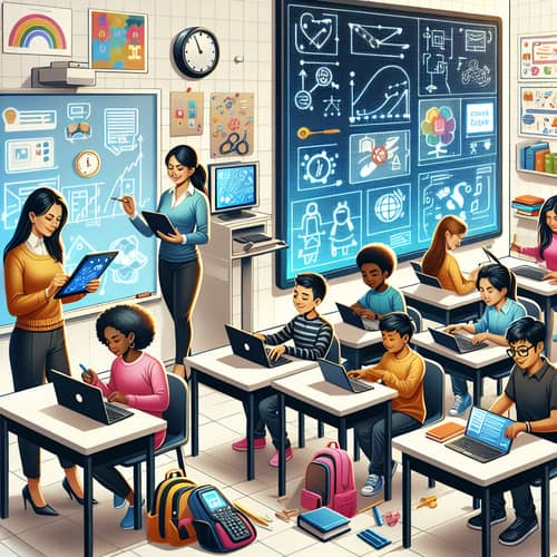 Innovative Technology in Education: Modern Classroom Scene