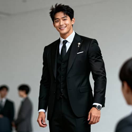 Handsome Korean CEO in Stylish Suit