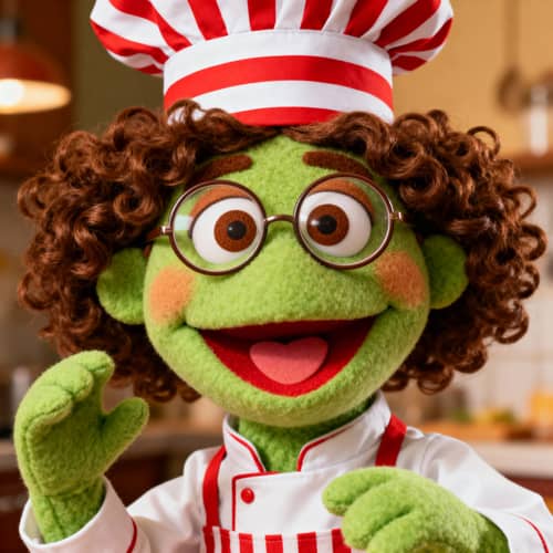 Cheerful Chef Muppet Character - Fun Chef Design