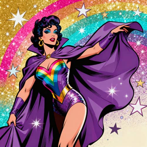 Fabulous 1960s LGBTQ+ Superhero Comic Character Fabulous 1960s LGBTQ+ Superhero Comic Character