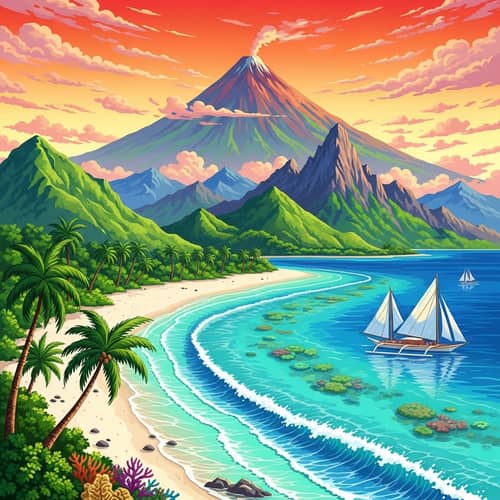 Digital Art of Philippine Islands and Natural Wonders