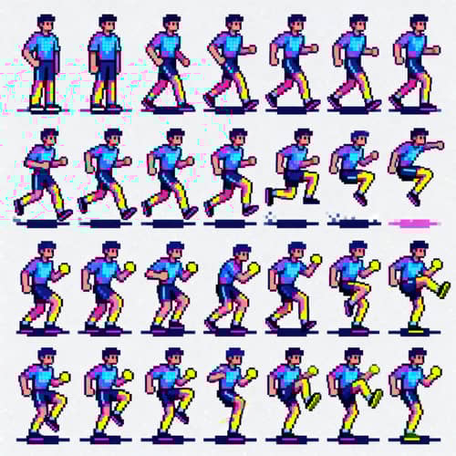 Vibrant Pixel Art Character for 2D Gaming Vibrant Pixel Art Character for 2D Gaming