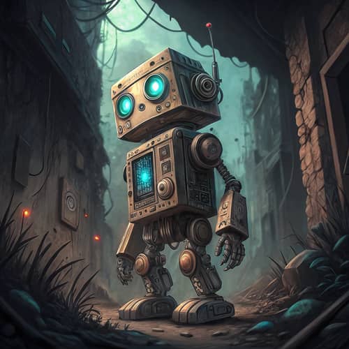 2D Robot Sprite in Library of Ruina Style