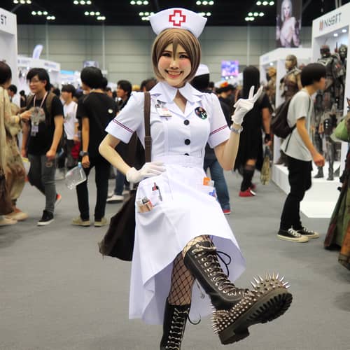 Creative Nurse Cosplay with Unique Twist | Cosplay Convention Photo