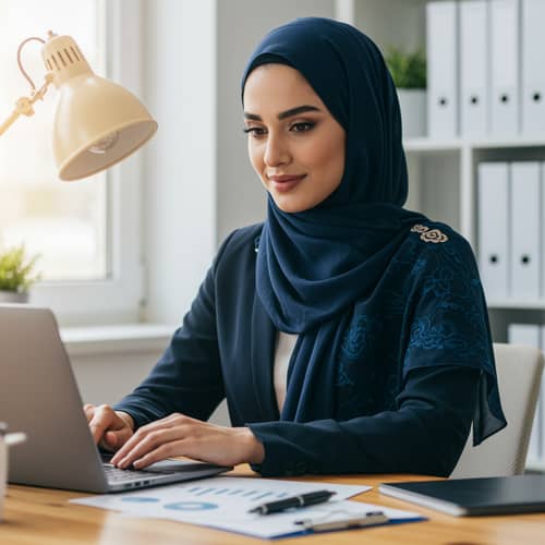 Professional Hijab-Wearing Accountant
