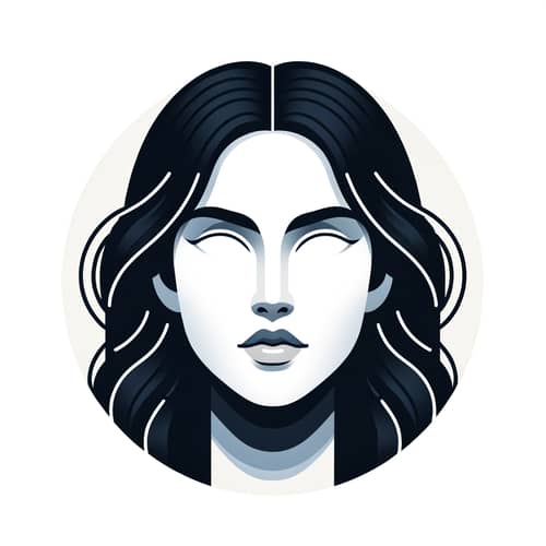 Indian Descent Oval Face with Long Black Hair