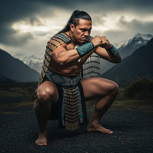 Maori Superhero Squatting - Strength and Culture