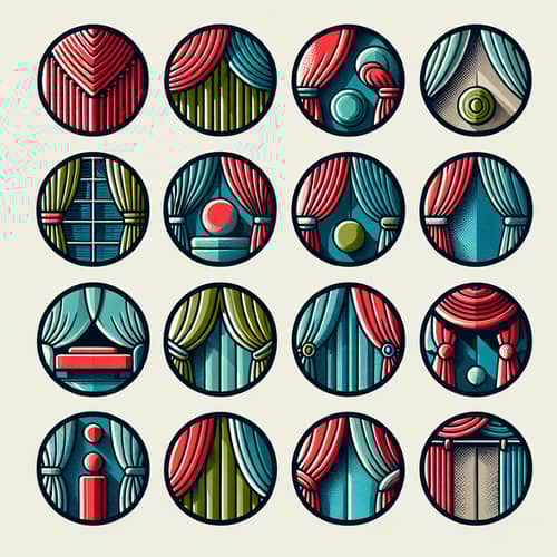 Circular Icons for Curtain & Textile Website