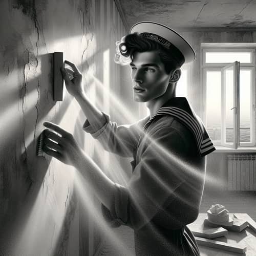 Russian Sailor in Vintage Interior | Intriguing Digital Painting