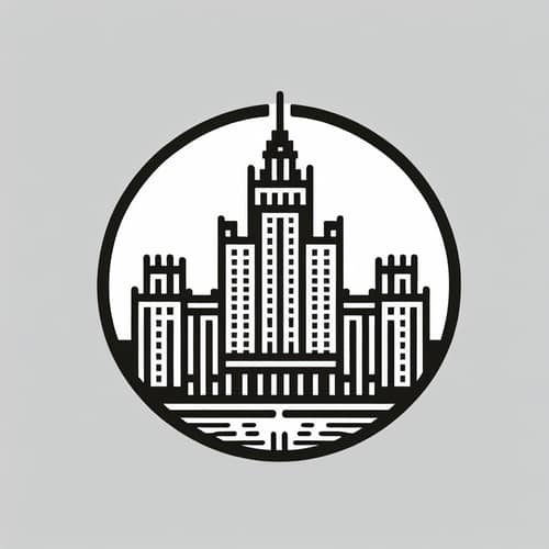 Mid-20th Century Moscow Architecture Logo Design