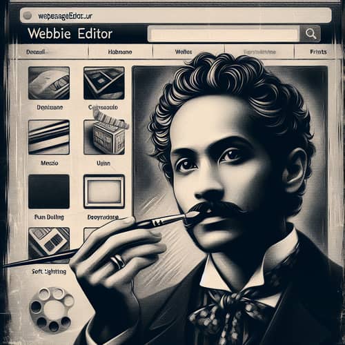 Vintage Style Digital Painting of Page Editor