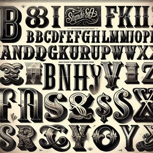 Vintage Style Font Selection - Chiaroscuro Lighting Effects