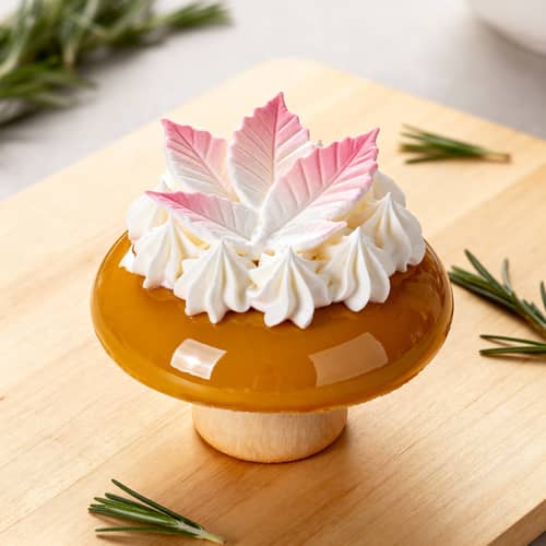 Beautiful Round Mushroom Cake with Rosette Piping Beautiful Round Mushroom Cake with Rosette Piping