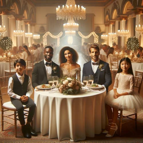 Festive Wedding Celebration with Elegant Table Settings