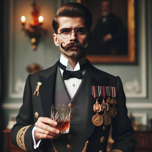 Rey George V with Whisky Glass | Tradition & Regality